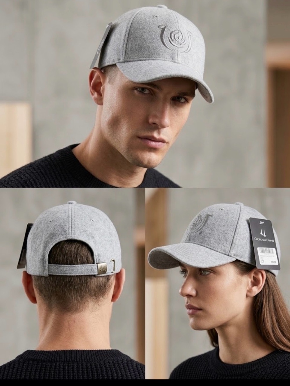 NWT Kentucky Derby Ahead Gray Cashmere Icon Logo Hat Unisex OSFM Adjustable Cap